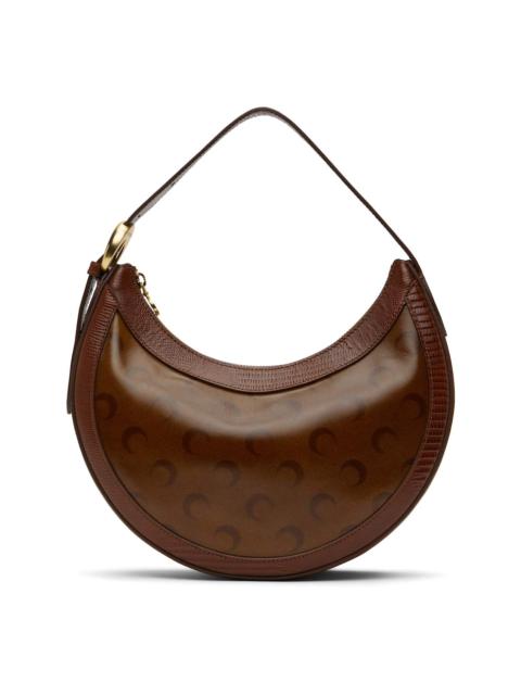 Marine Serre Brown Moon Airbrushed Leather Eclips Bag