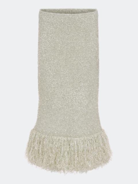 SIMONMILLER Brink Tinsel Knit Skirt In Satellite Silver