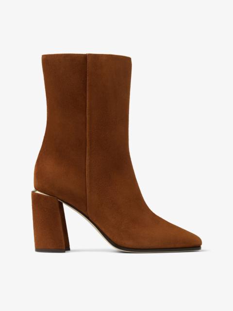 JIMMY CHOO Loren Ankle Boot 85
Tan Suede Ankle Boots