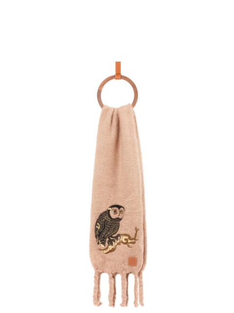 Loewe Owl scarf in wool and mohair