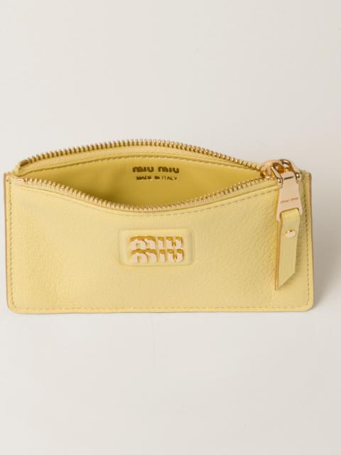 Miu Miu Madras leather envelope wallet