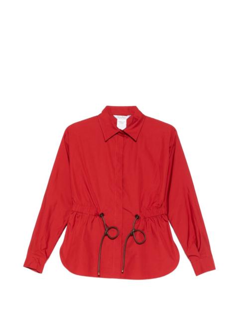 Max Mara drawstring collared shirt