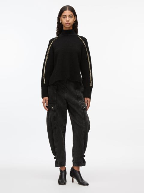 3.1 Phillip Lim Chainlink Bouclé Turtleneck Pullover