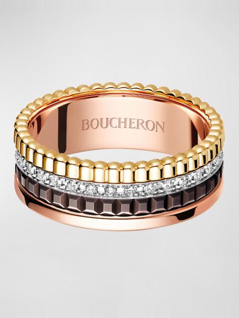 Boucheron Quatre 18K Gold Classique Small Band Diamond Ring