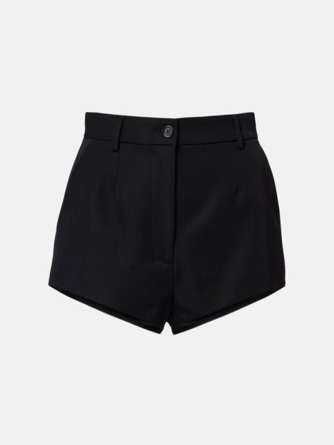 Dolce & Gabbana Virgin wool gabardine micro shorts