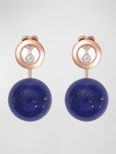 Happy Diamonds Planet 18K Rose Gold and Lapis Lazuli Earrings