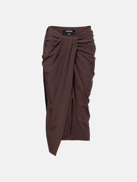 JACQUEMUS Paréo draped beach cover-up