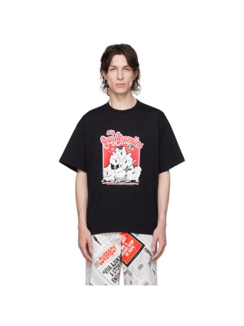 Charles Jeffrey Loverboy illustration-print organic-cotton shirt - Black