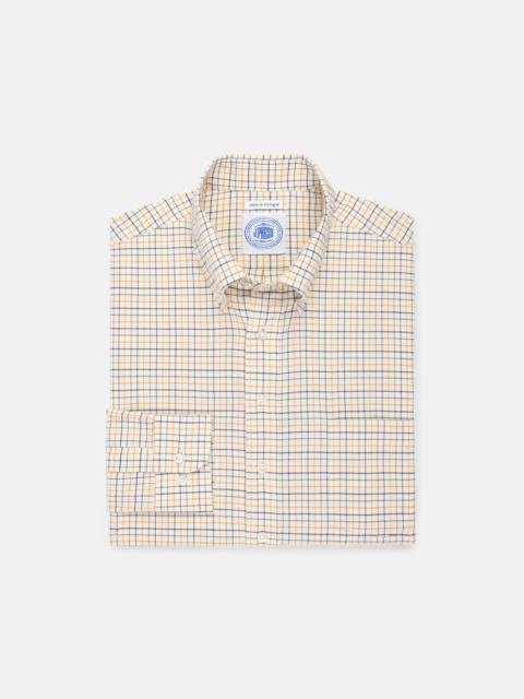 Navy / Gold / Green Tattersall Cotton Flannel