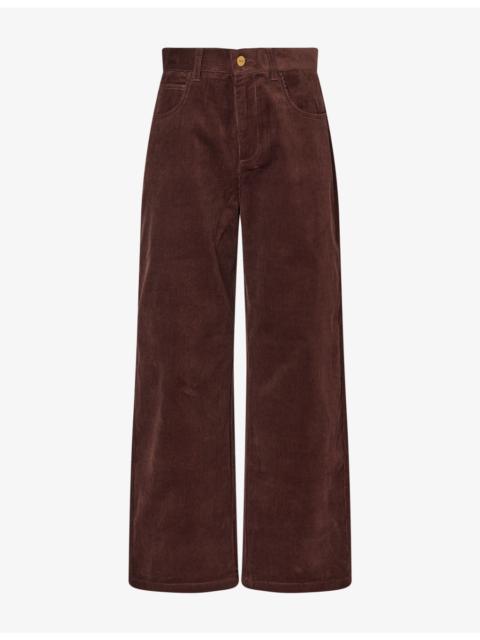 PAIGE Arellia Ankle Corduroy Cotton Trousers