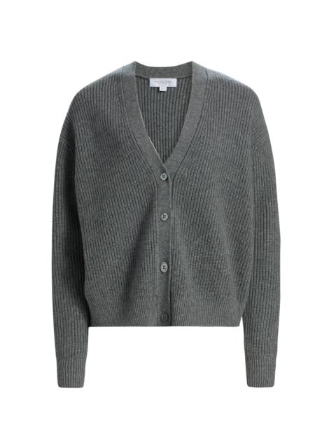 MICHAEL KORS COLLECTION Women's Ribbed Cashmere Cardigan - Banker Melange