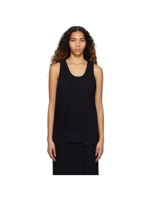 MM6 Maison Margiela Black Spliced Tank Top