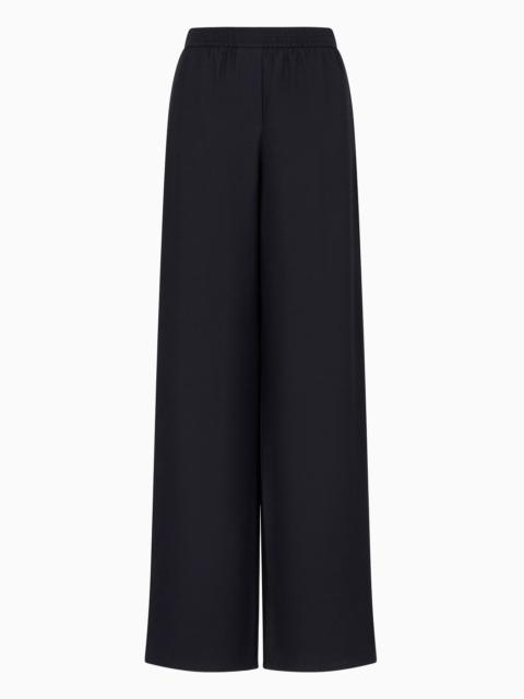 Icon chevron virgin wool blend trousers with an elasticated waist