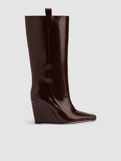 BY FAR Drama Semi Patent Knee-High Boot