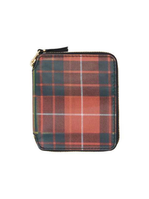 Comme Des Garçons Red & Green Lenticular Tartan Wallet