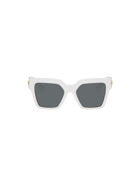 VERSACE White Medusa Deco Butterfly Sunglasses