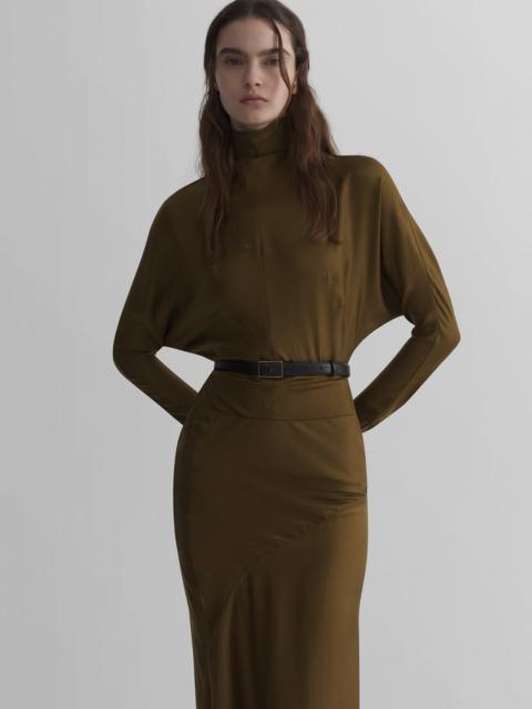 MUGLER kaki bat sleeves top