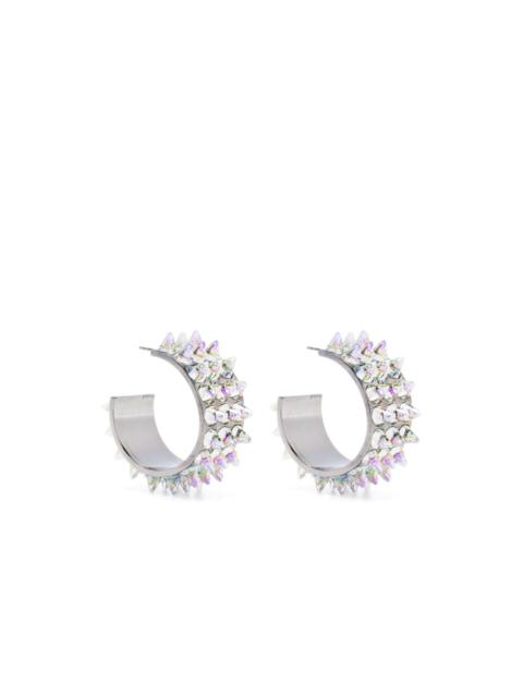 ピアス AMINA MUADDI Embellished l Small Jaheel Earrings Amina Muaddi Embellished metal small Jaheel earrings