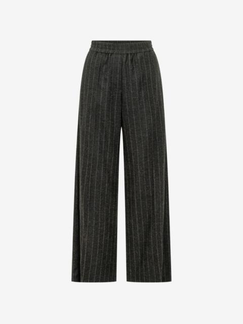 Brunello Cucinelli pinstripe wide-leg trousers