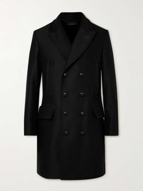 Double-Breasted Cotton-Moleskin Coat