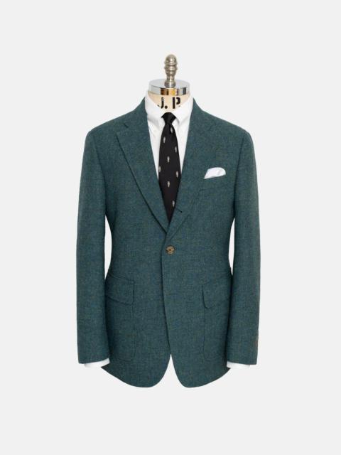 J. PRESS MADE-IN-CANADA BLUE & GREEN MARL HARRIS TWEED SPORT COAT