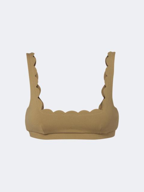 MARYSIA Mini Palm Springs scalloped bikini top