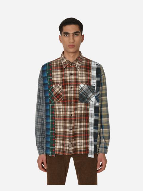 NEEDLES 7 Cuts Wide Flannel Shirt Multicolor
