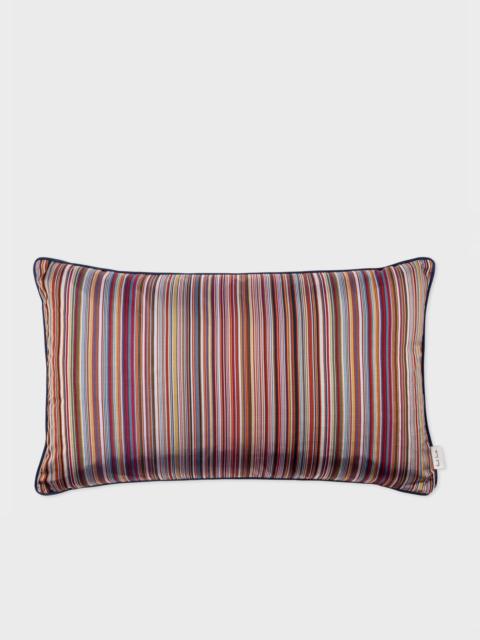 Paul Smith Classic 'Signature Stripe' Silk Bolster Cushion