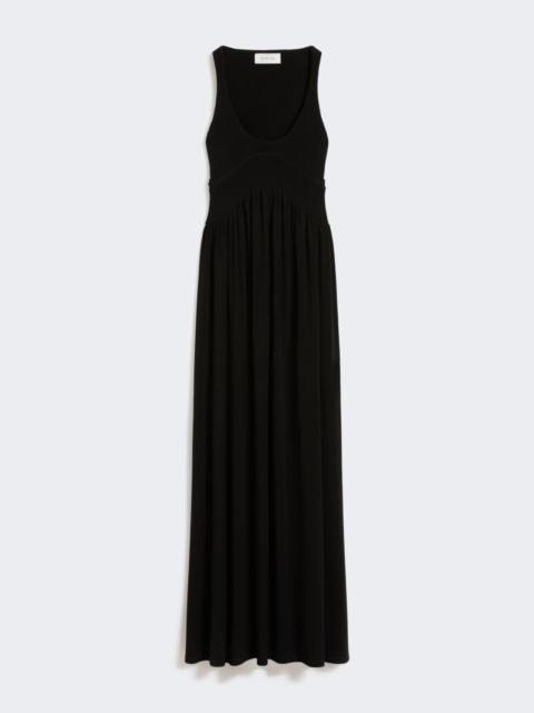 Sportmax Long crepe jersey dress - black