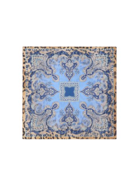 Etro animal paisley-motif silk pocket square