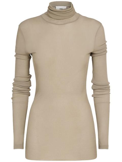 Stretch viscose turtleneck top