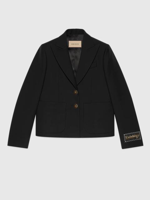 GUCCI Single-breasted cady crêpe jacket