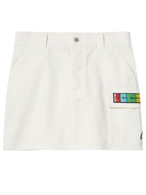 GUCCI (WMNS) Gucci Mini Skirt With Gucci Patches 'Ivory' 783945-XDCXX-9200