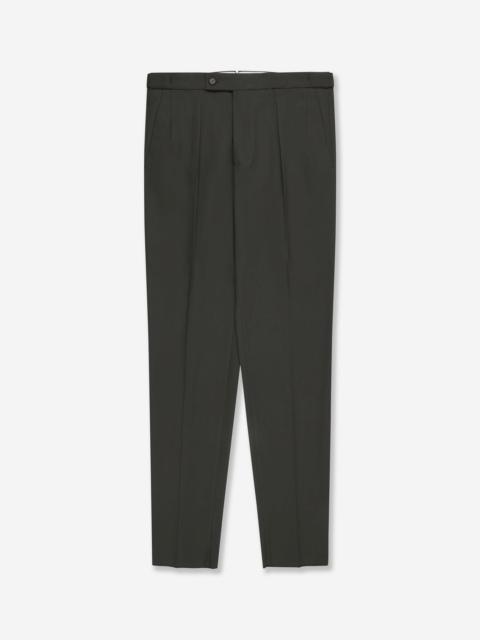 SLOWEAR Tapered fit crepe cotton trousers