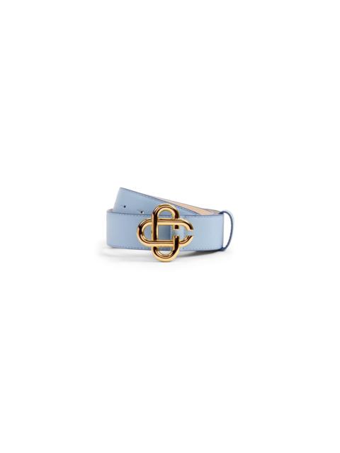 CASABLANCA Mens Blue CC Logo Buckle Belt