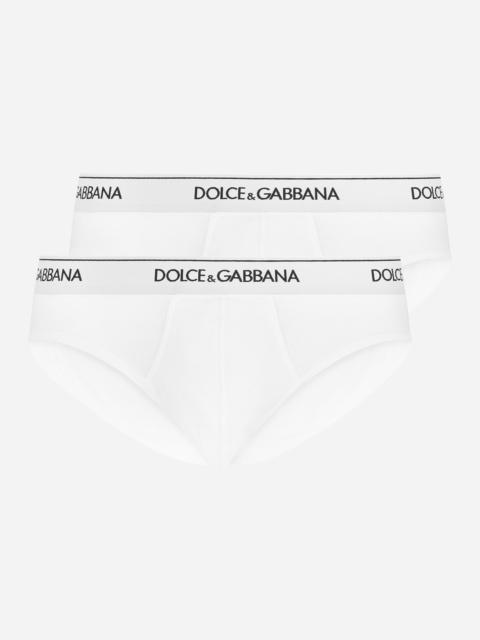 Dolce & Gabbana Stretch cotton mid-rise briefs two pack