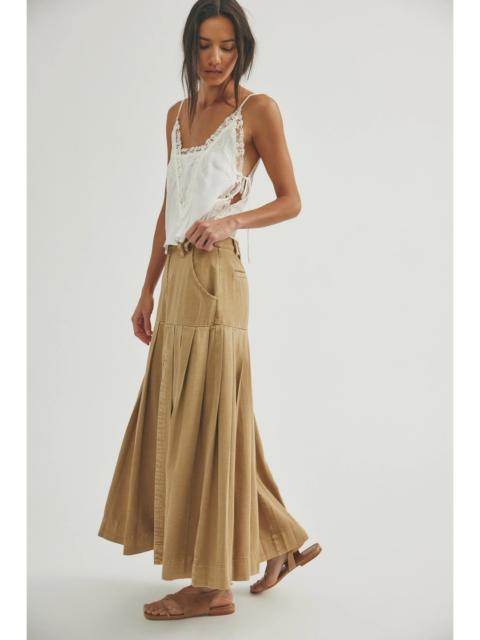 FREE PEOPLE 53rd Street Chino Maxi Skirt