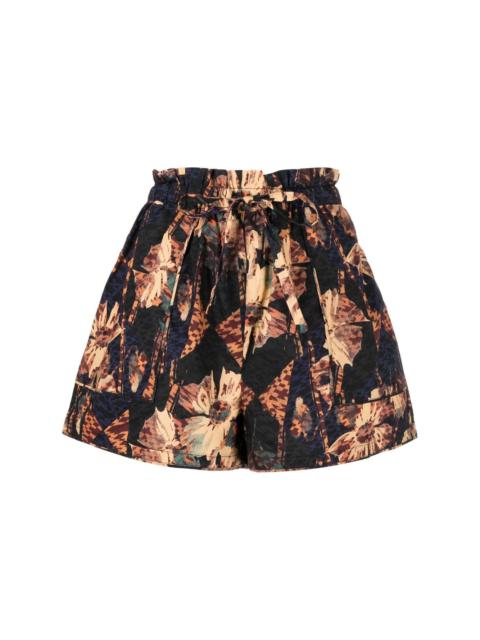 Edlyn floral-print drawstring shorts