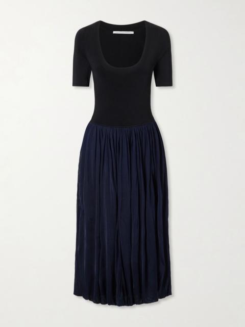 MARIA McMANUS Ribbed woven midi dress Black