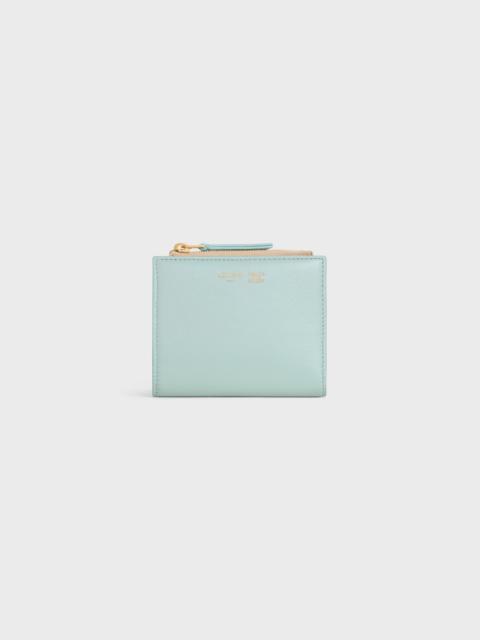 CELINE COMPACT WALLET TRIOMPHE STAMP IN GRAINED SUPPLE CALFSKIN
