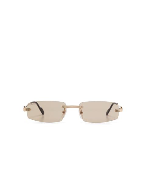rimless sunglasses