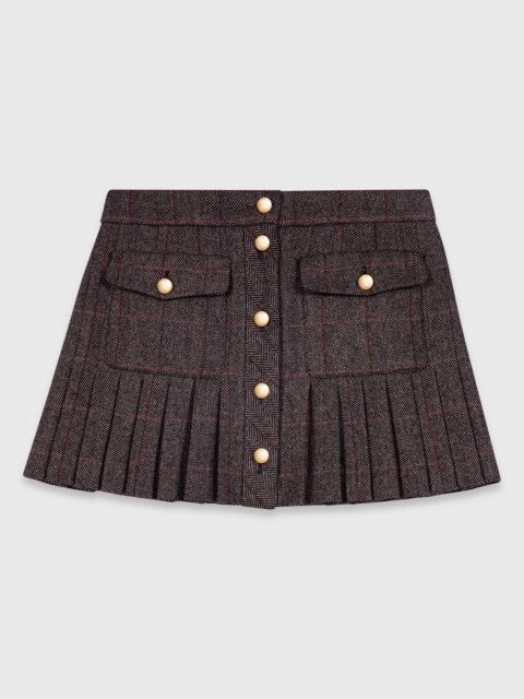 maje Short checked skirt