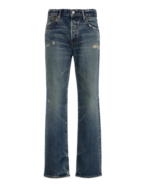 MOUSSY VINTAGE Bartow Mid-Rise Straight-Leg Jeans medium wash
