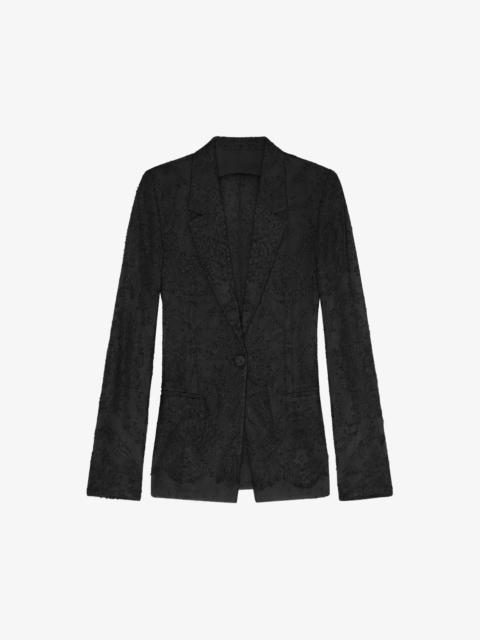 Givenchy JACKET IN LACE AND SILK