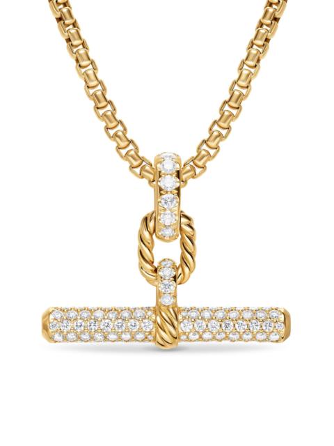 DAVID YURMAN Women's DY Madison Toggle Pendant in 18K Yellow Gold with Diamonds, 29MM - Diamond