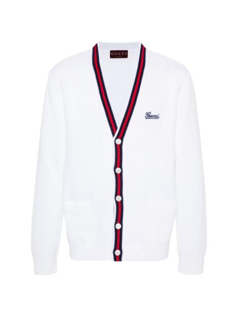 GUCCI logo-embroidered cardigan