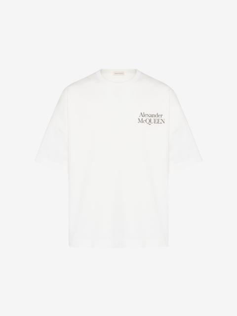 Alexander McQueen Men's Exploded Logo T-shirt in White