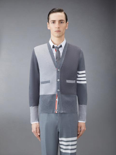 Thom Browne Fun-mixmilano Stitch Finemerino Wool 4-bar V-neck Cardigan