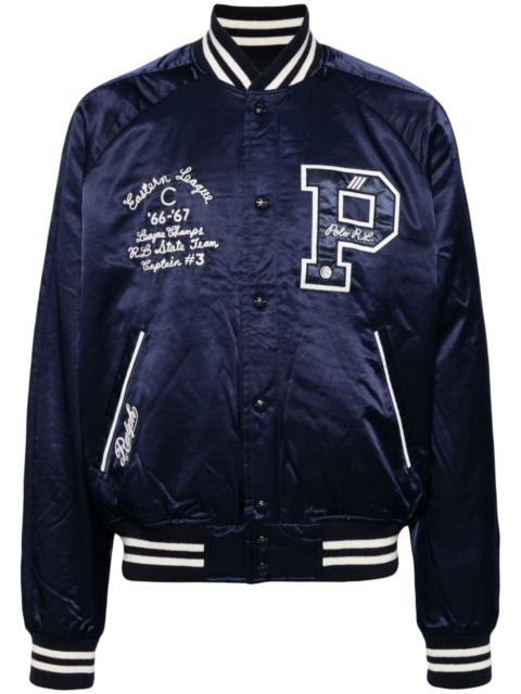 Polo Ralph Lauren logo-appliquÃ© satin bomber jacket