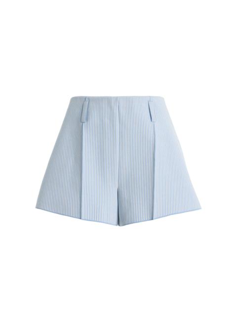 HIGH SPORT Exclusive Camilla Cotton-Blend Seersucker Shorts stripe
